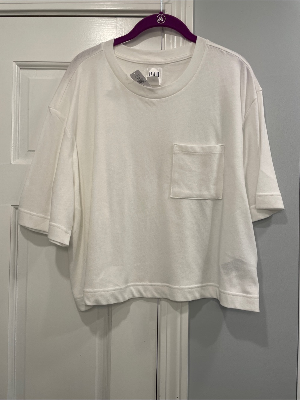 GAP Cotton Knit Boxy Cropped T-Shirt